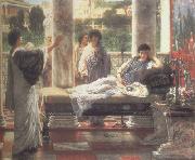 Alma-Tadema, Sir Lawrence Catullus Reading his  Poems at Lesbia's House (mk23) oil painting on canvas